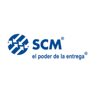 Logo de SCM, cliente de JLE for Industries en logística y distribución.